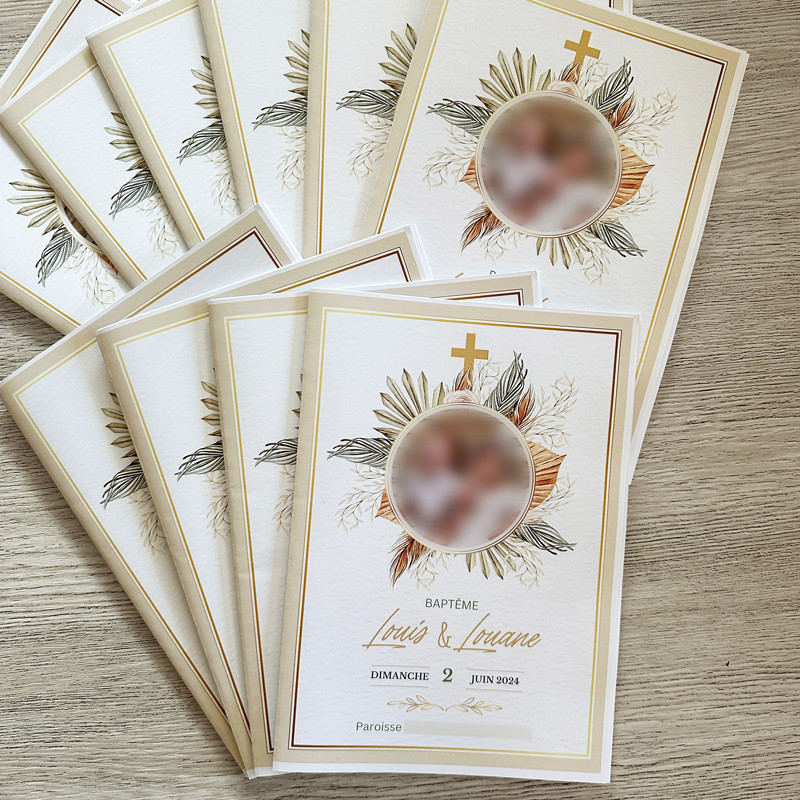 Livret de messe de Baptême personnalisés
