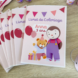 Livret de 12 coloriages personnalisés