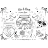 Set de table de coloriage A3 personnalisé pour mariage