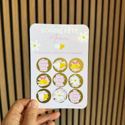 Carte à gratter personnalisée