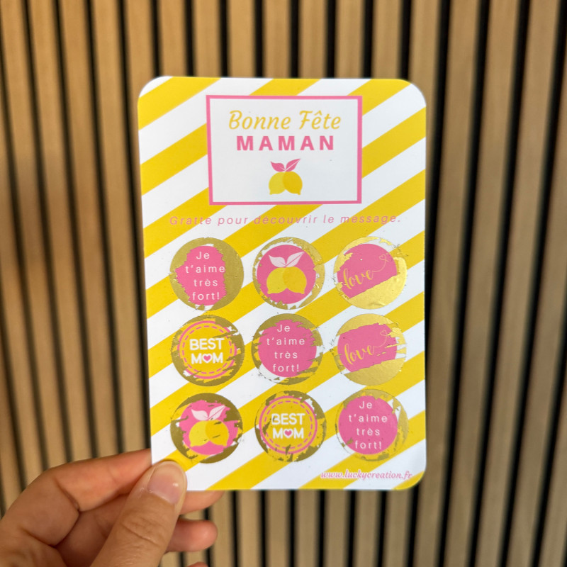 Carte à gratter personnalisée