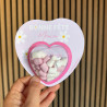 Carte avec Dôme en coeur bonbons