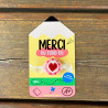 Carte crayon avec bonbon coeur