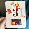 Carte de remerciement avec Chocolat Personnalisés