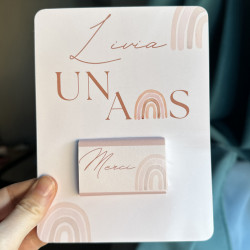 Carte de remerciement avec Chocolat Personnalisés