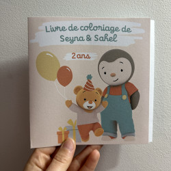 Dépliant de 5 coloriages personnalisés